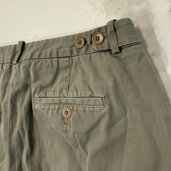 Talbots Petites The Perfect Chino Short Womens 10P Olive Green Minimalist Preppy - Picture 7 of 7